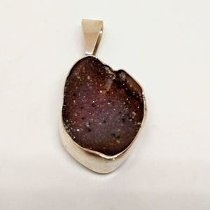 Charles Albert Druzy Carnelian Sterling Pendant